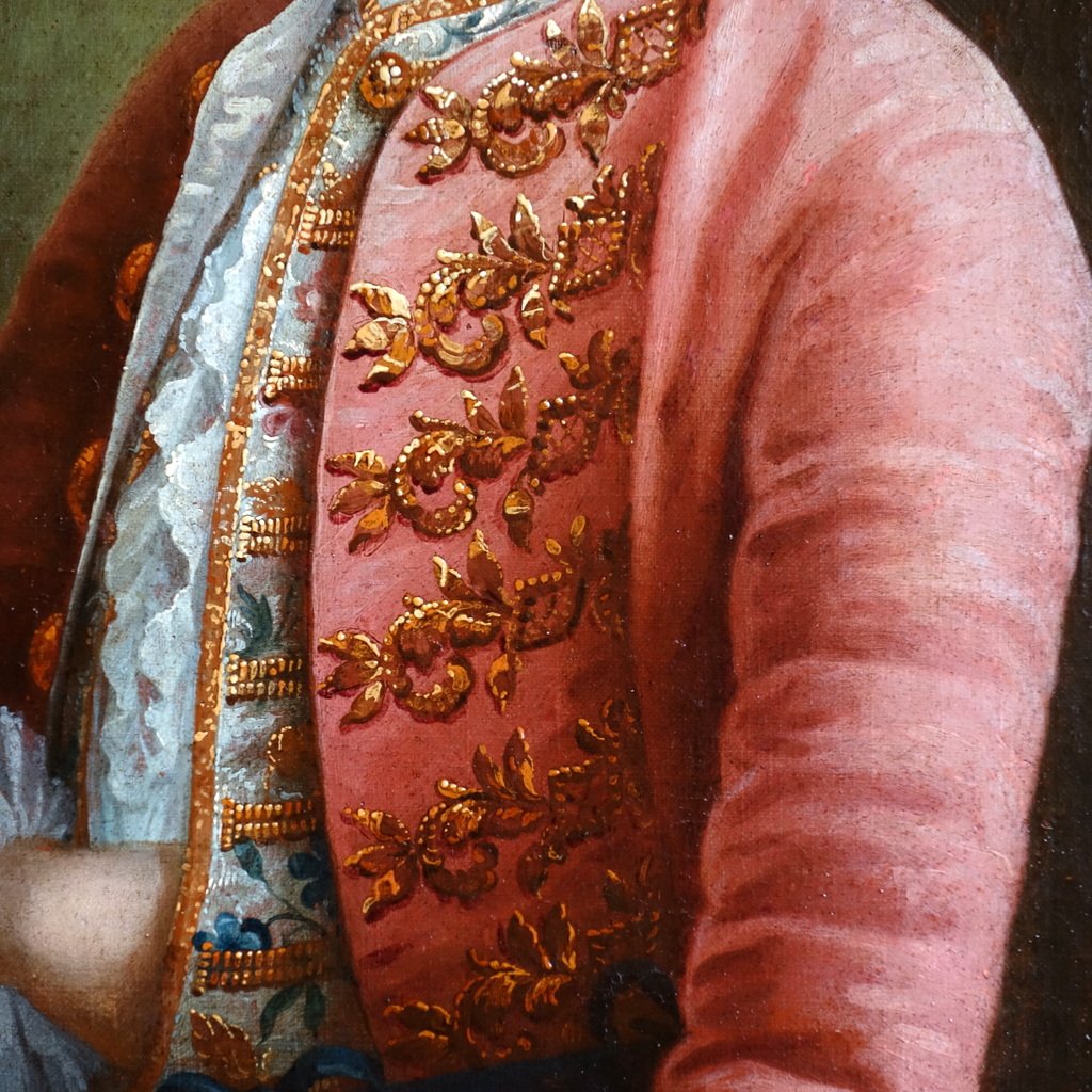 Portrait d'Un Jeune Gentilhomme d'Epoque Louis XV-photo-3