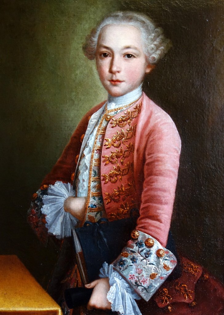 Portrait d'Un Jeune Gentilhomme d'Epoque Louis XV-photo-1