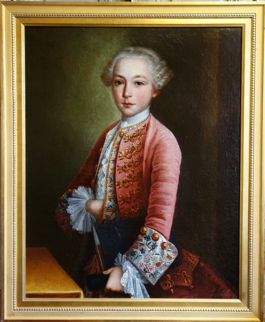 Portrait d'Un Jeune Gentilhomme d'Epoque Louis XV
