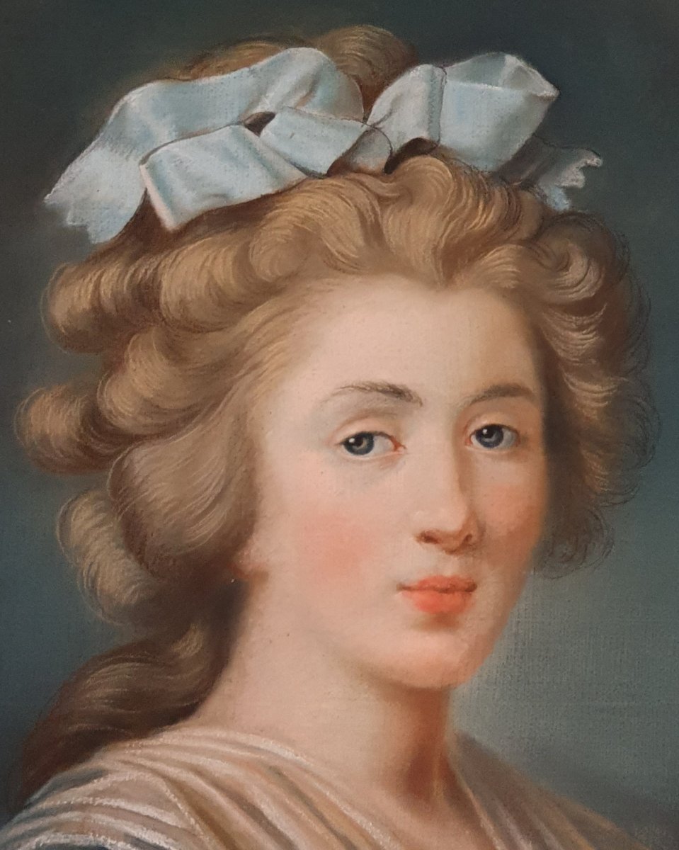 Pastel Of A Young Elegant Louis XVI Period