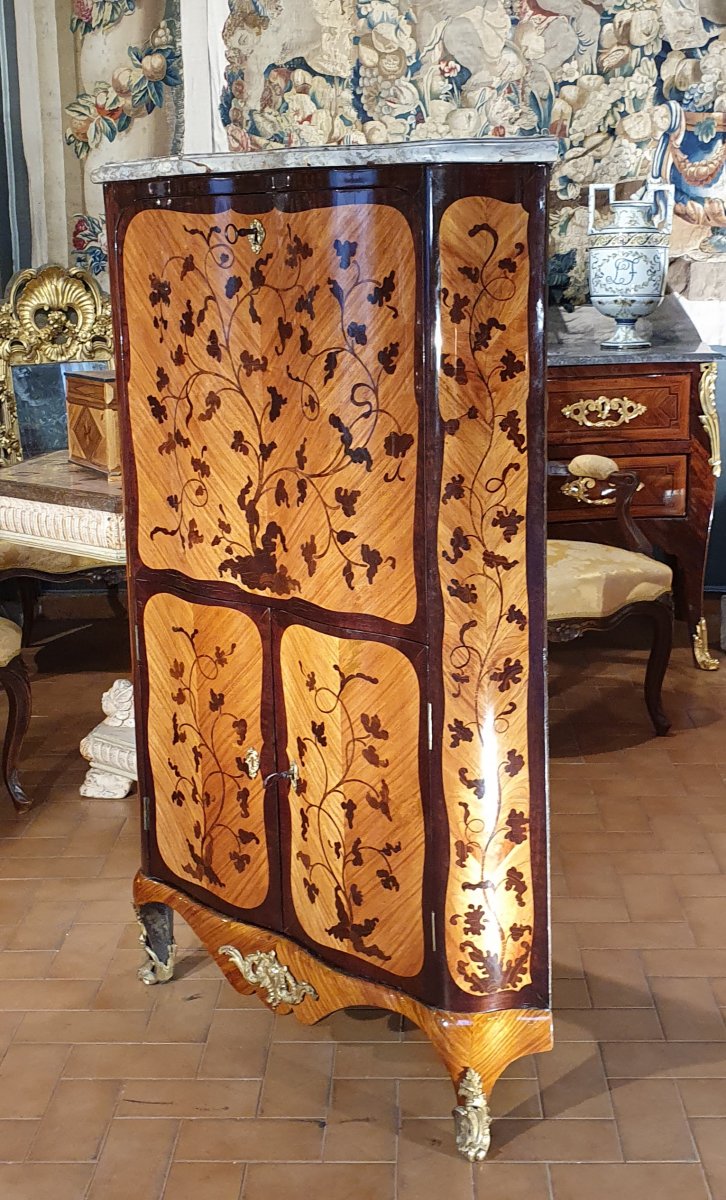 Rare Secrétaire d'Angle Epoque Louis XV-photo-1