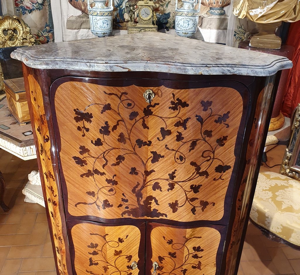 Rare Secrétaire d'Angle Epoque Louis XV-photo-4