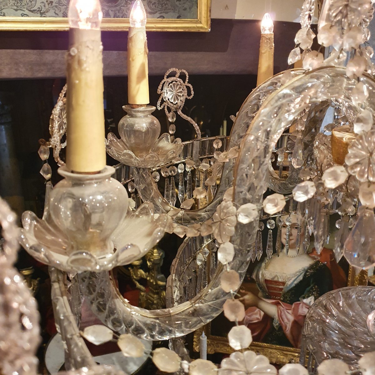 Chandelier At Eight Arms Of Lights XIXth Century-photo-2