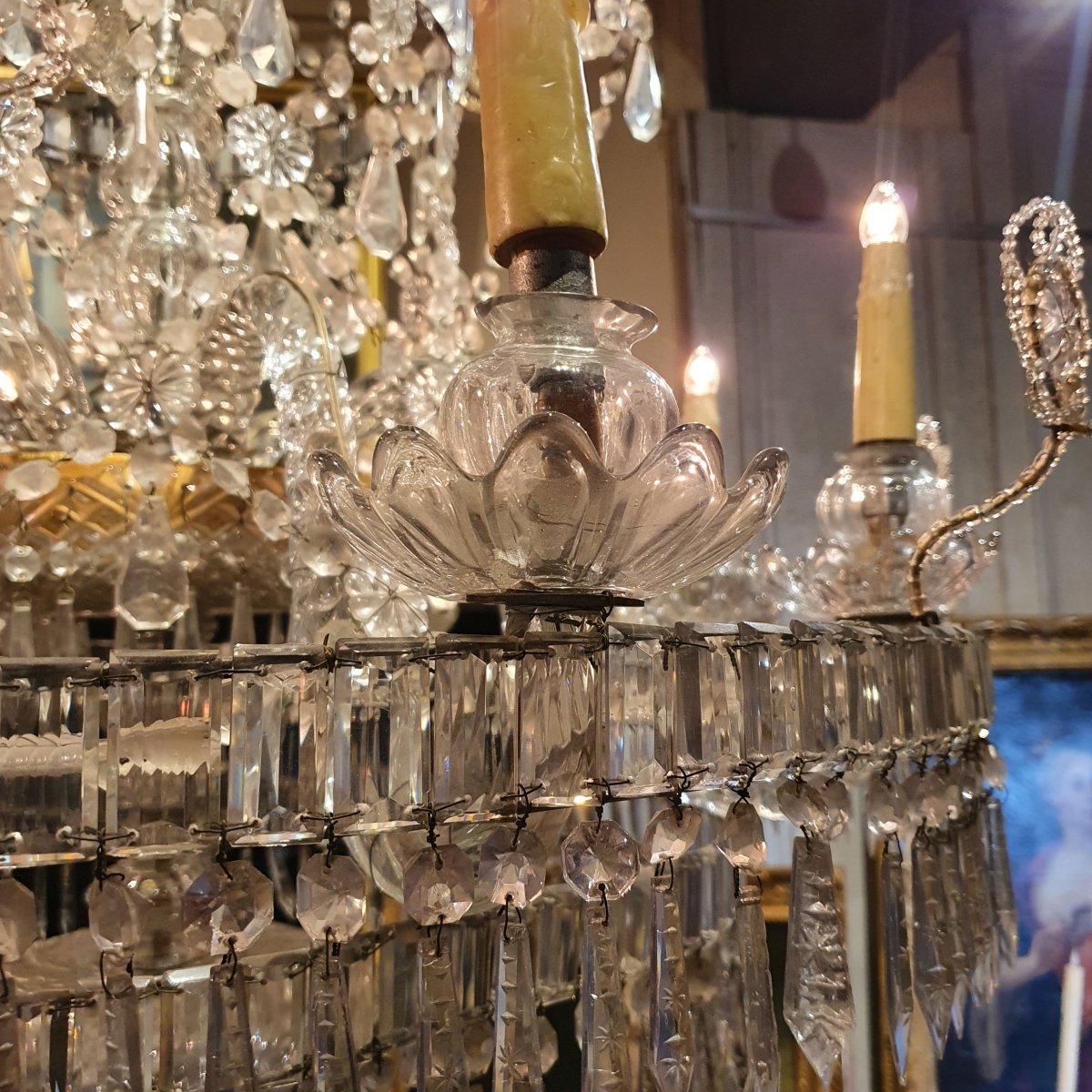 Chandelier At Eight Arms Of Lights XIXth Century-photo-5