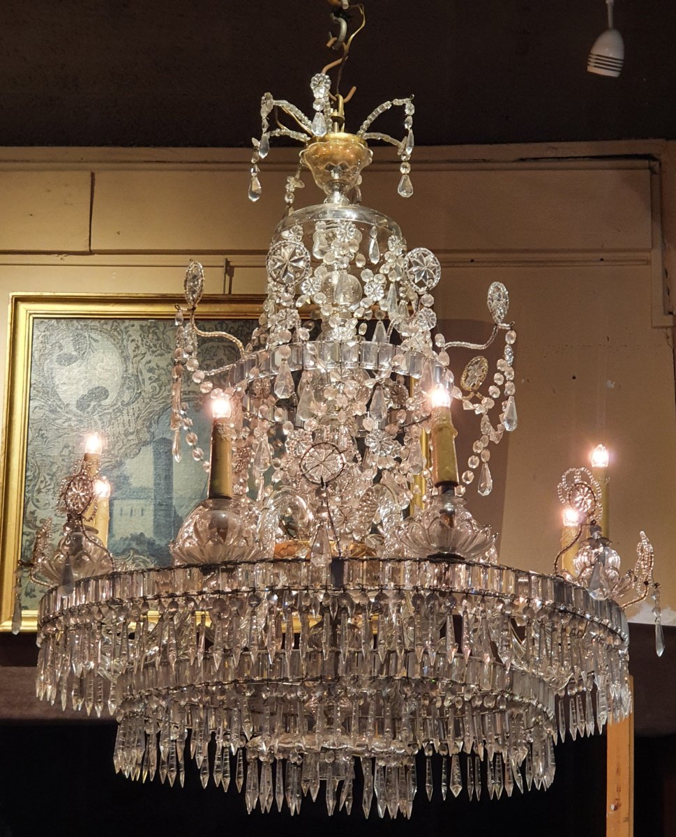Chandelier At Eight Arms Of Lights XIXth Century