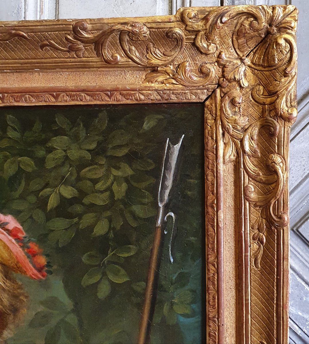 Portrait d'Une Jeune Bergère Epoque Louis XV-photo-2