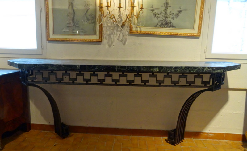 Wrought Iron Console Time Twentieth Century