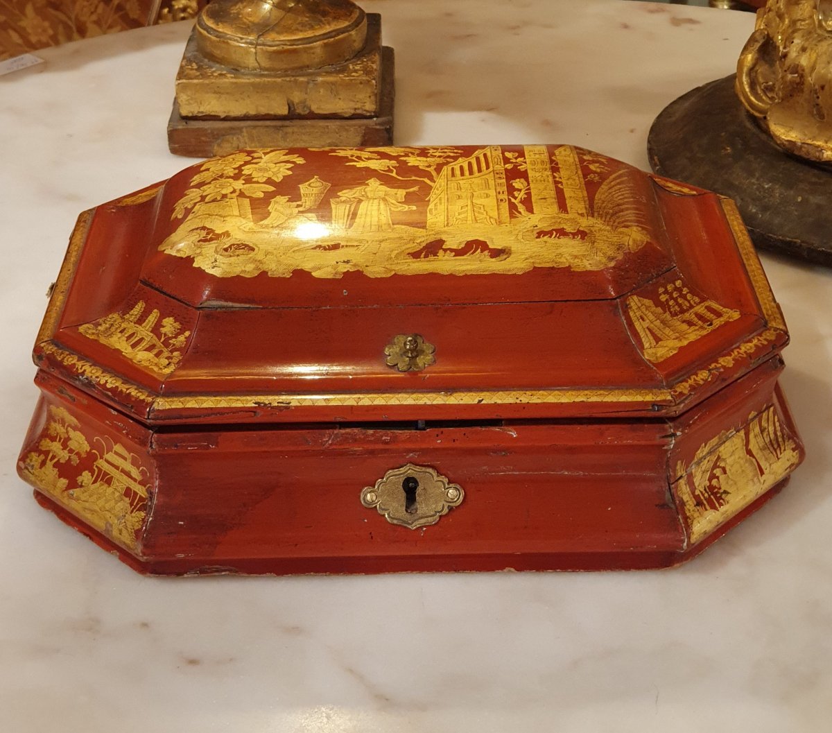 Rare Regency Period Wig Box-photo-1