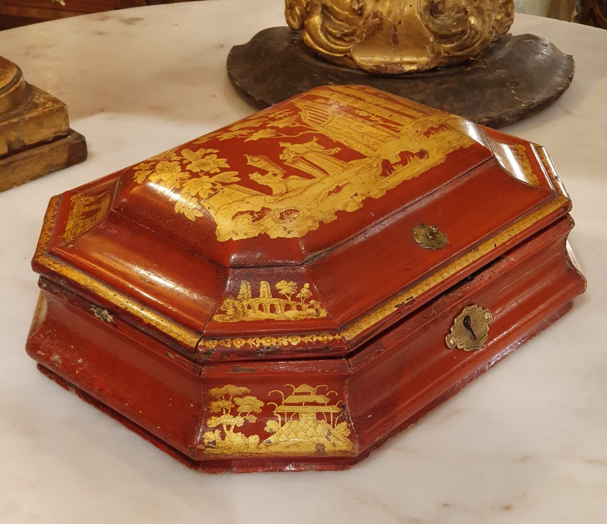 Rare Regency Period Wig Box-photo-4