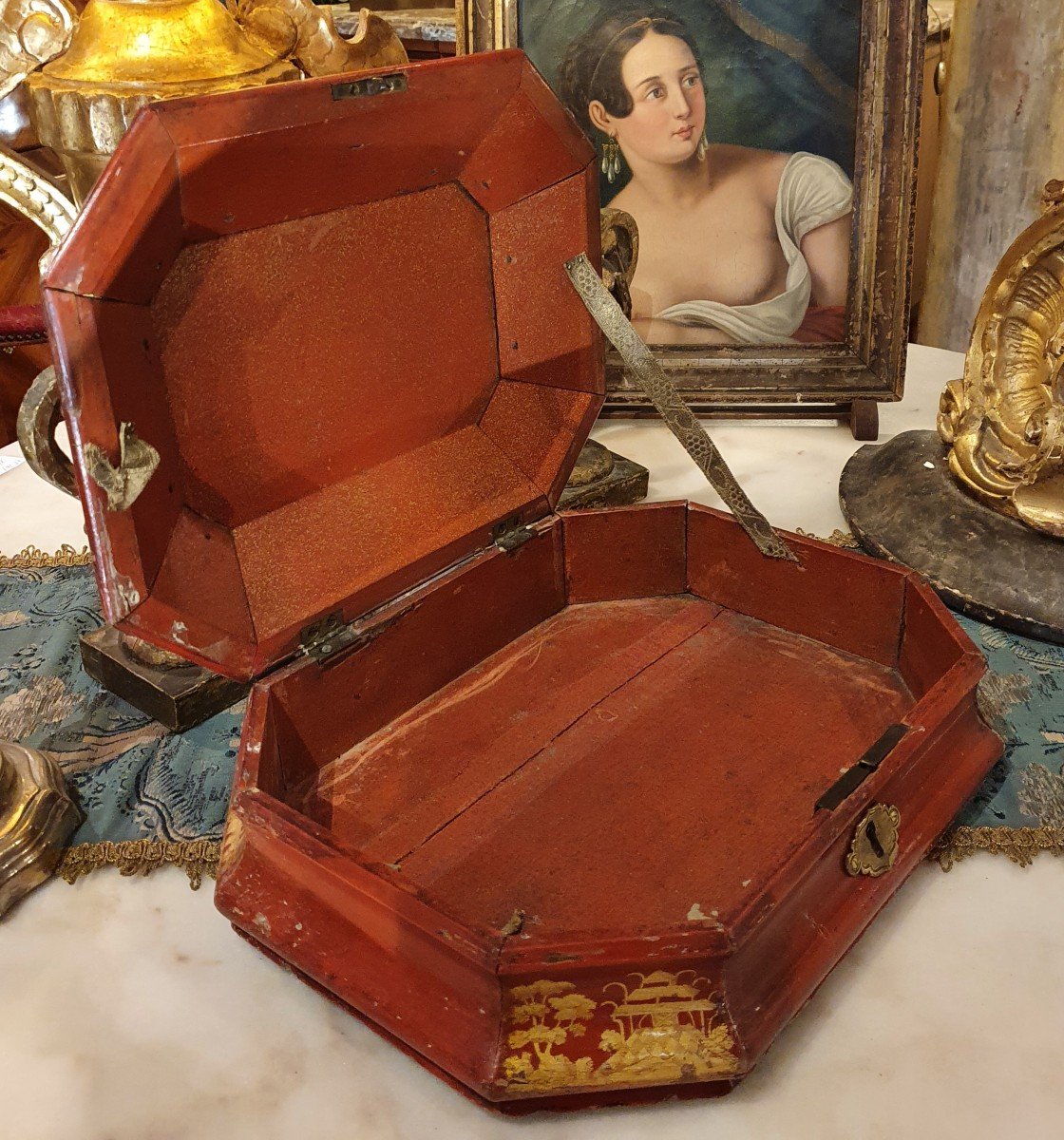 Rare Regency Period Wig Box-photo-2