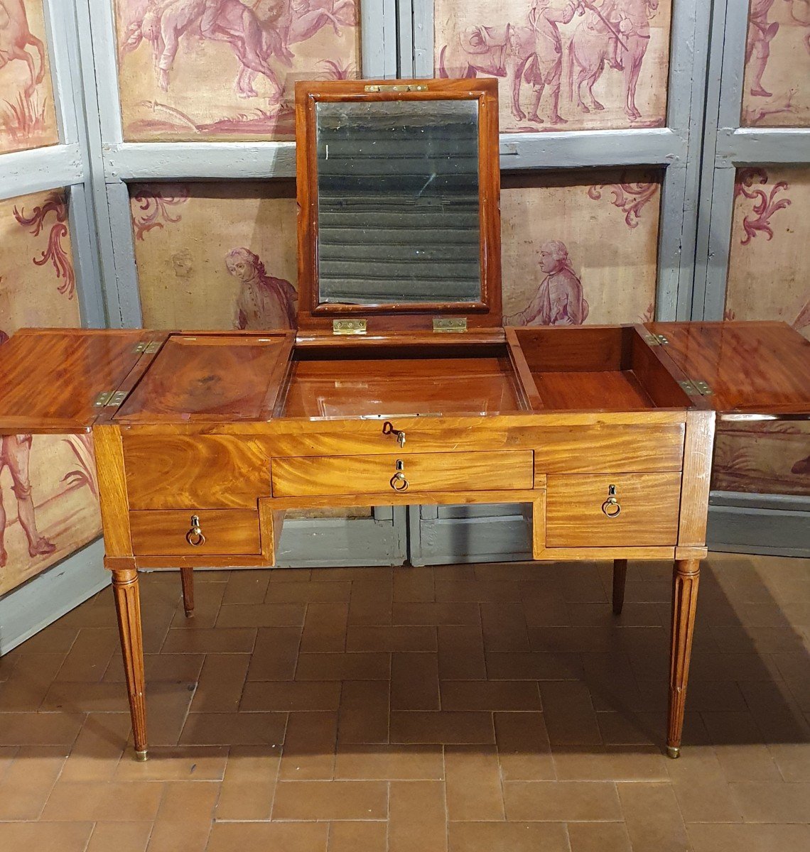 Louis XVI Mahogany Dressing Table-photo-4