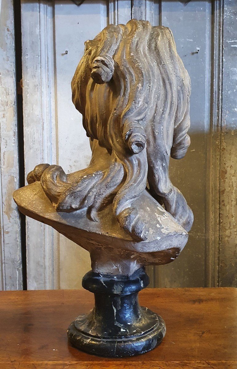 Buste De Femme En Plâtre Epoque Louis XVI-photo-1