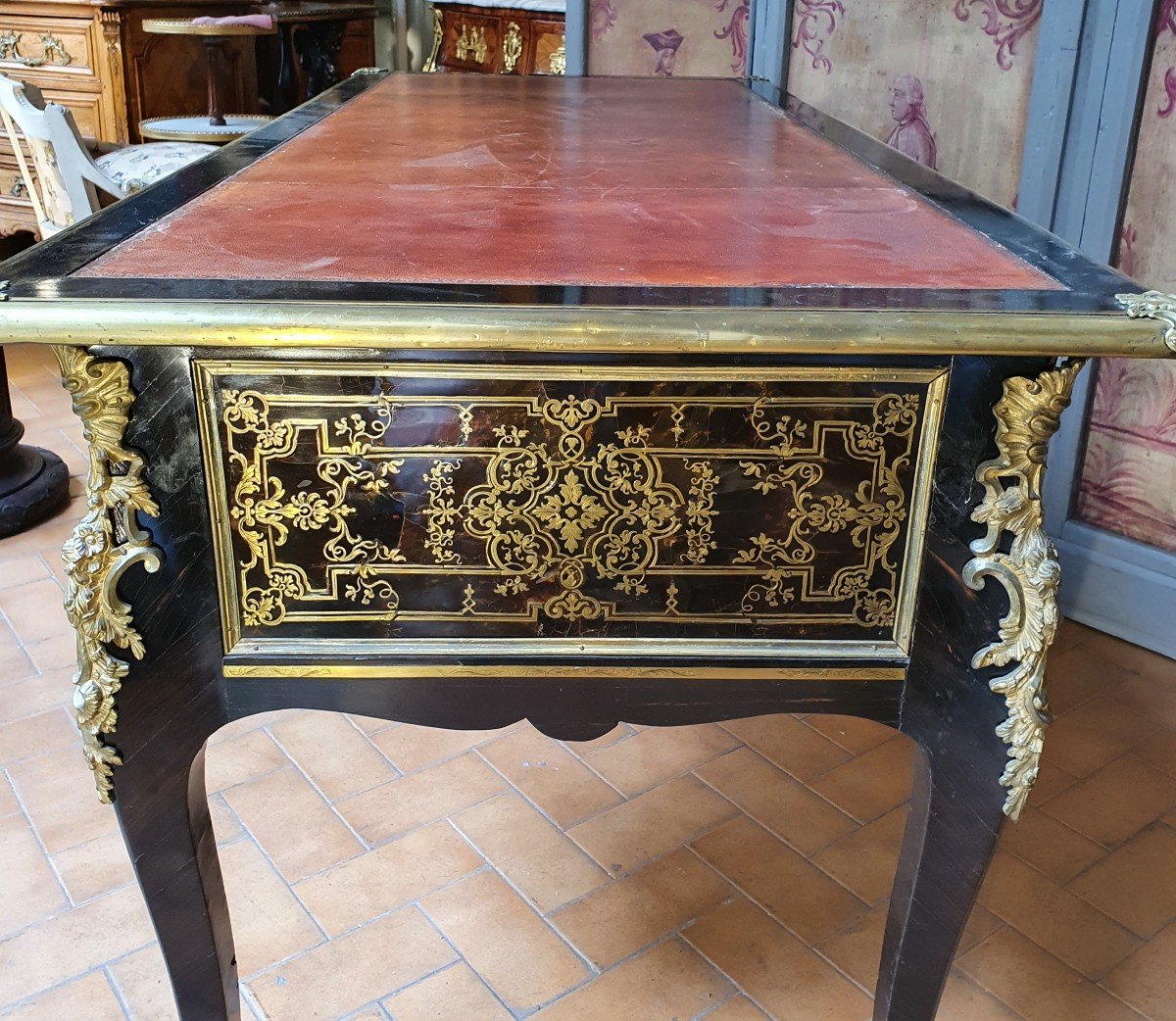 Important Bureau Plat Epoque Régence-photo-3