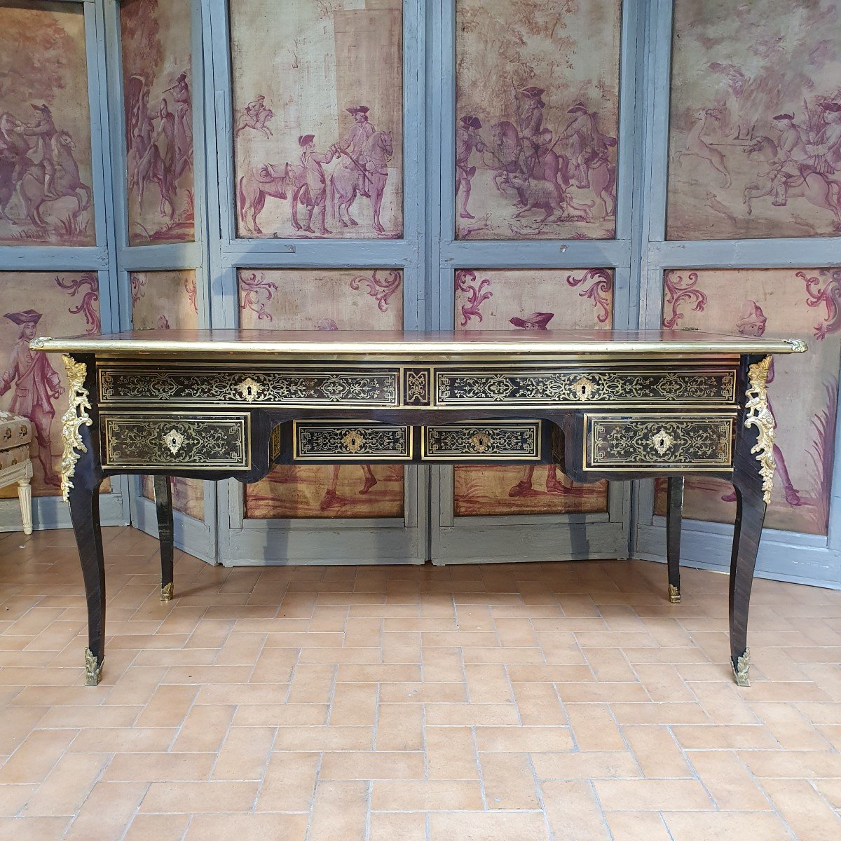 Important Bureau Plat Epoque Régence-photo-4