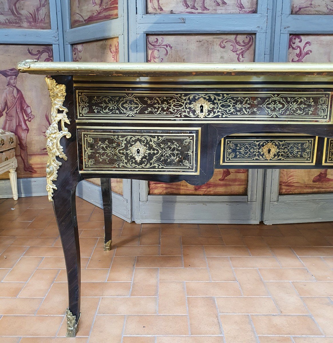 Important Bureau Plat Epoque Régence-photo-2