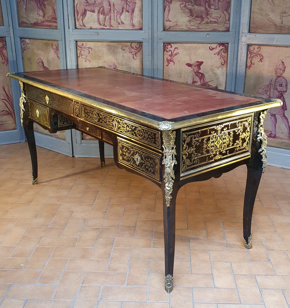 Important Bureau Plat Epoque Régence-photo-4