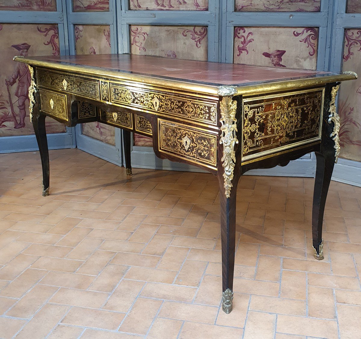 Important Bureau Plat Epoque Régence