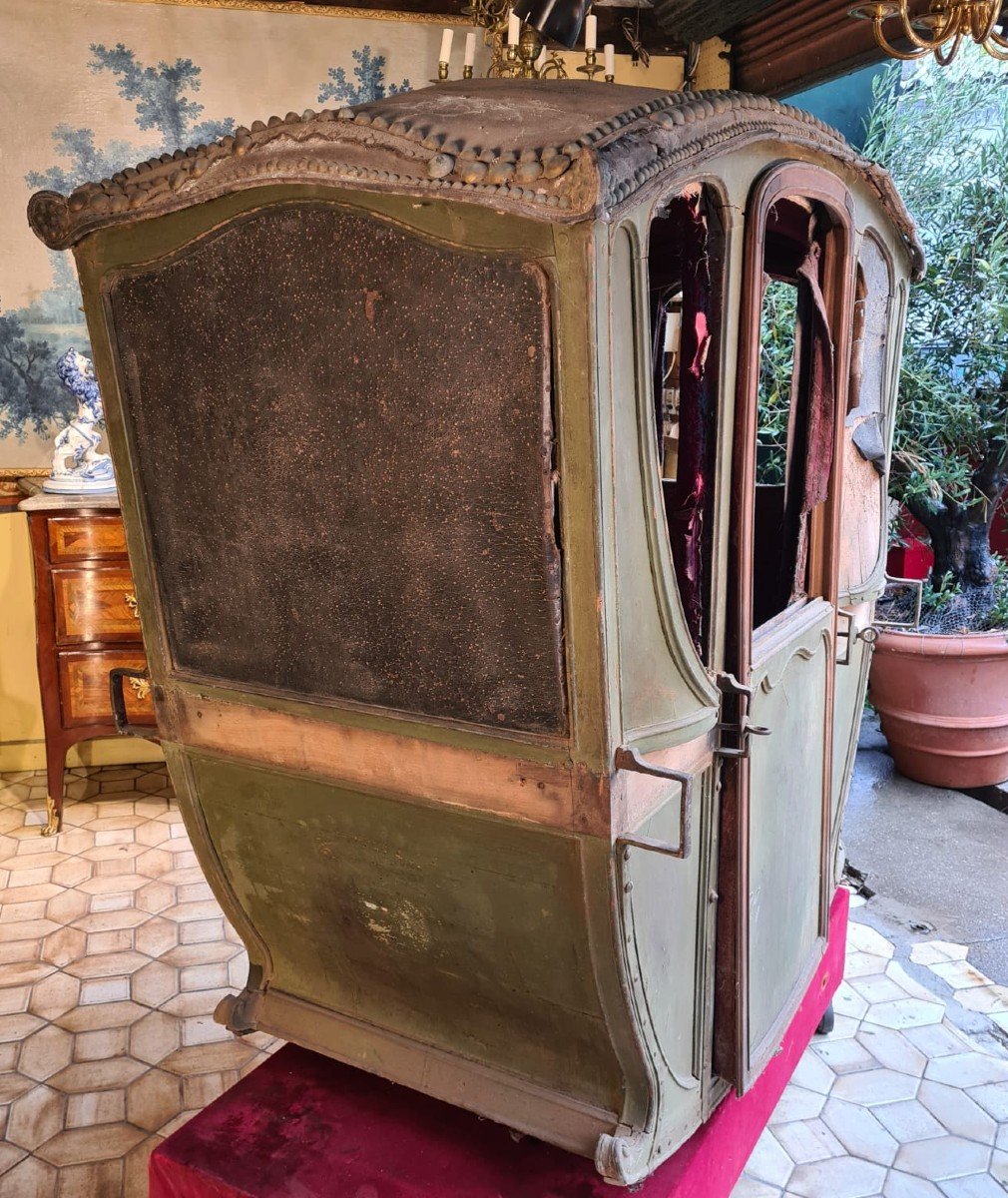 Chaise à Porteurs Dite Muletière Epoque Louis XV-photo-2