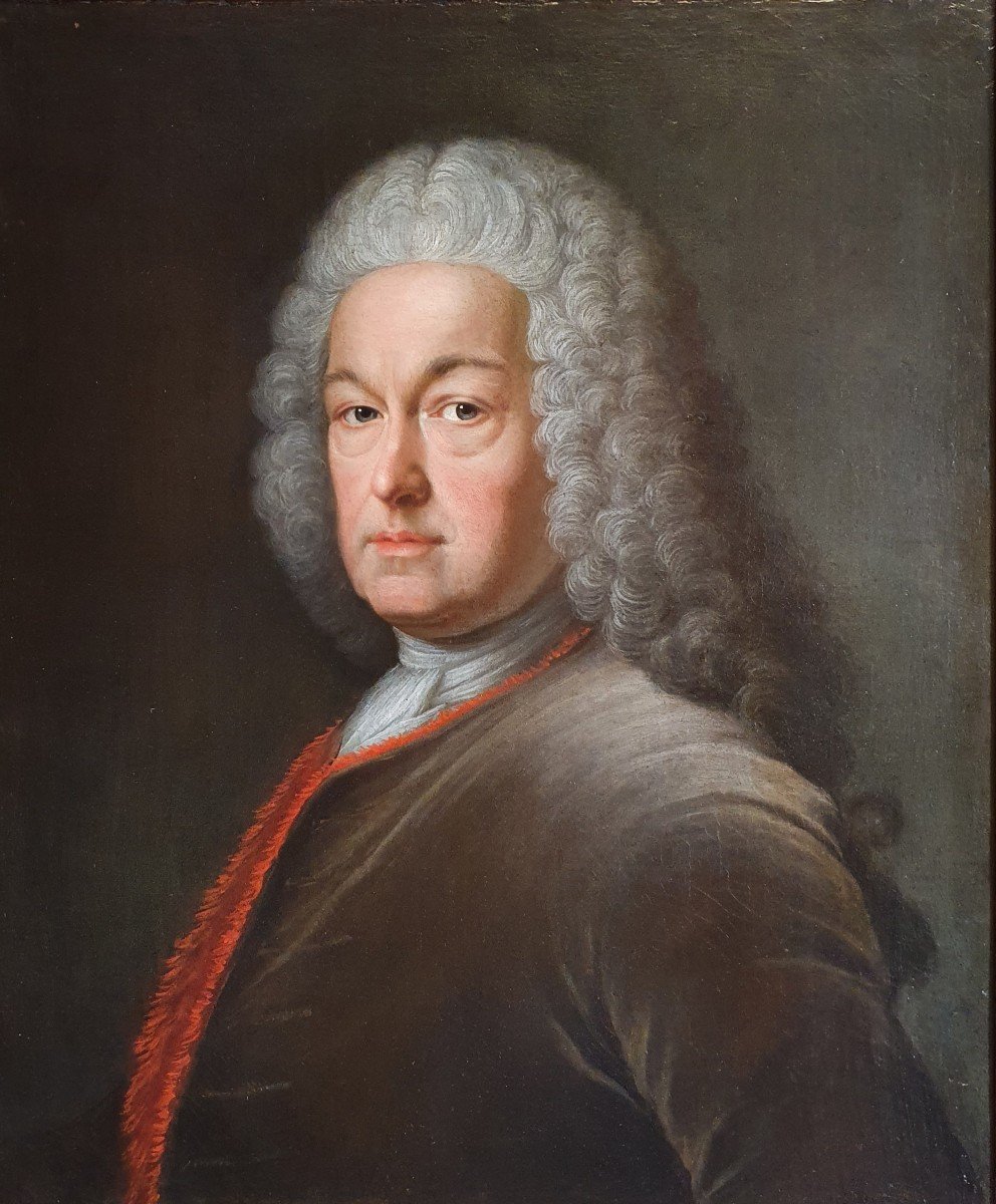 Portrait d'Un Homme Epoque Louis XV-photo-3