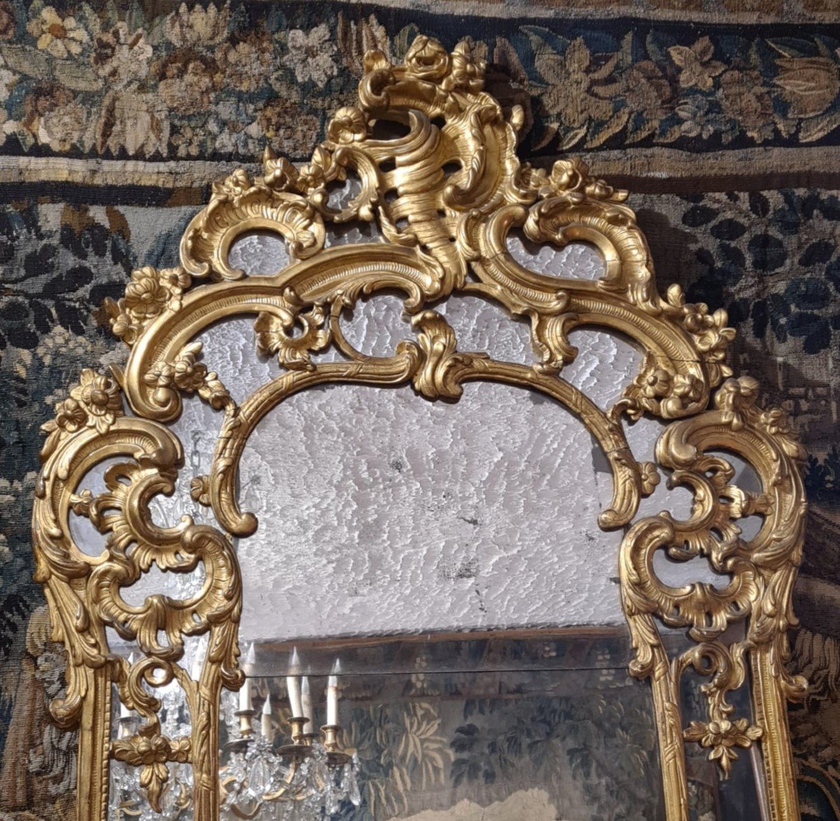 Important Parecloses Mirror Louis XV Period-photo-2