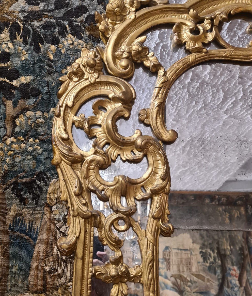 Important Parecloses Mirror Louis XV Period-photo-3