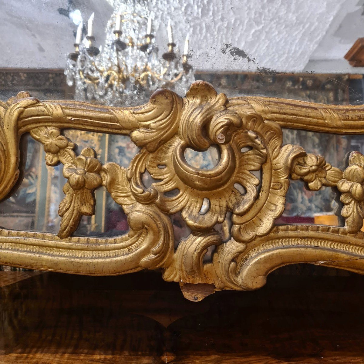 Important Parecloses Mirror Louis XV Period-photo-2