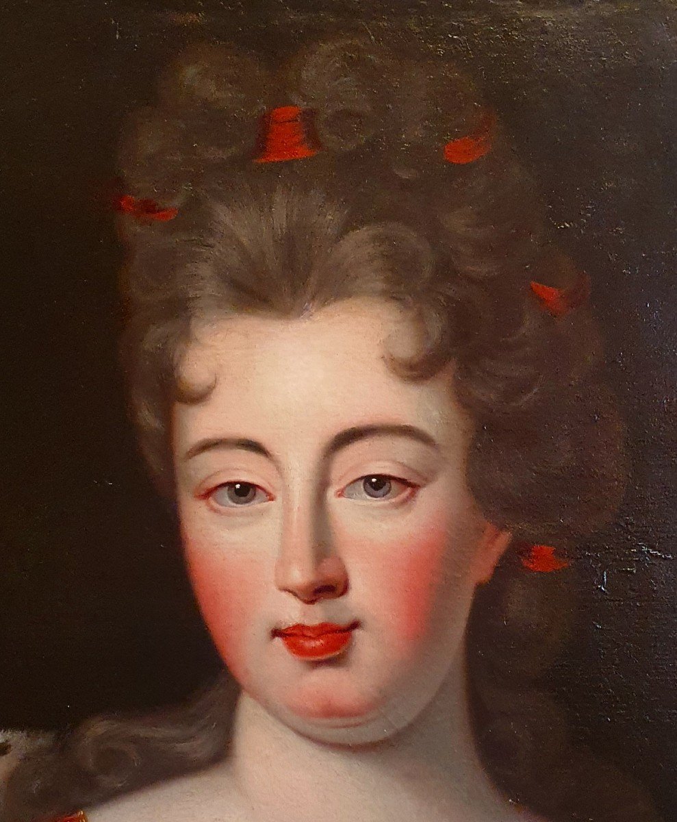 Portrait Présumé De Marie-anne De Bourbon Epoque XVIIème Siècle-photo-2