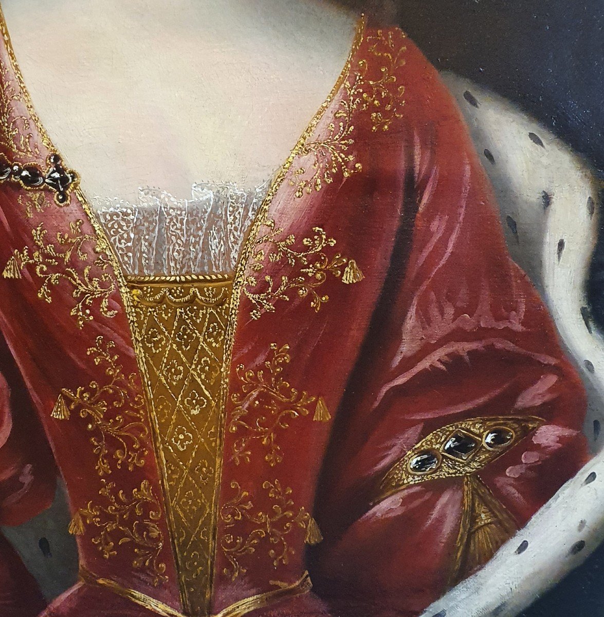 Portrait Présumé De Marie-anne De Bourbon Epoque XVIIème Siècle-photo-4