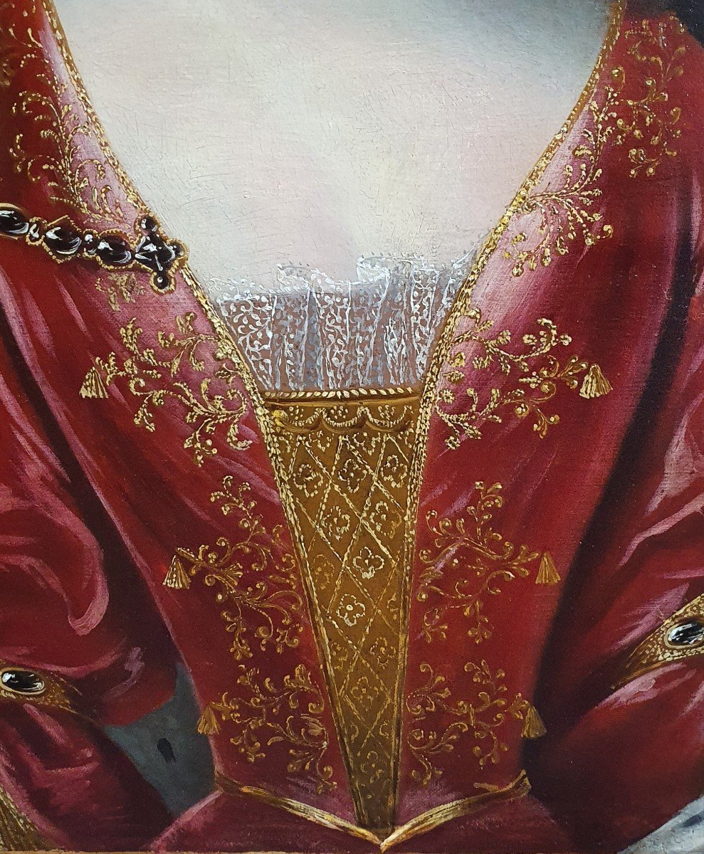 Portrait Présumé De Marie-anne De Bourbon Epoque XVIIème Siècle-photo-1