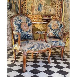 Pair Of Armchairs Louis XV Period