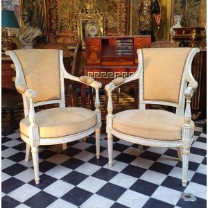 Pair Of Directoire Period Armchairs