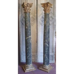 Pair Of Renaissance Style Columns