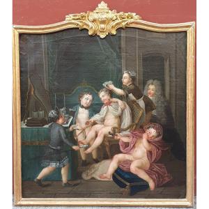 " La Toilette Des Enfants  " Epoque Louis XV