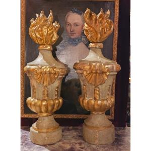 Paire De Pots  à Feu Epoque XVIIIème Siècle