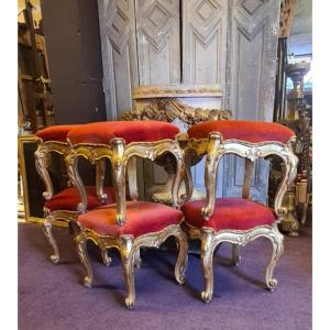 Suite De Six Tabourets De Style Louis XV