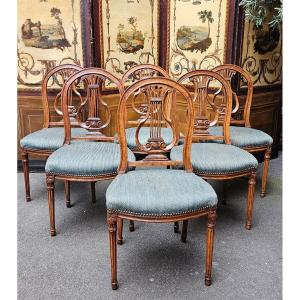 Suite De Six Chaises Epoque Directoire