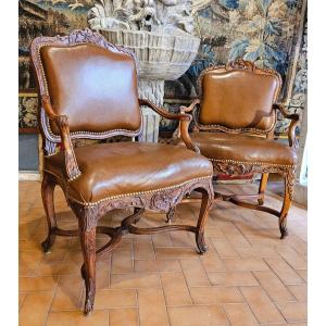 Pair Of Louis XVI Period Armchairs
