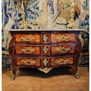 Louis XV Period Curved Chest Of Drawers