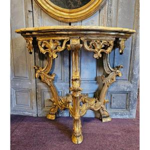 18th Century Gilded Wood Console