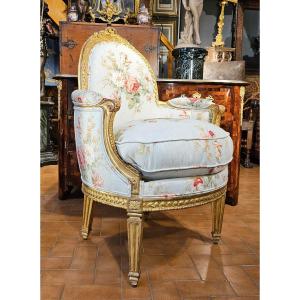 Louis XVI Gilded Wood Shepherdess