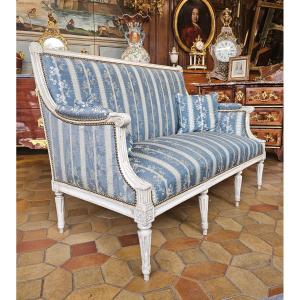 Louis XVI Period Flat Back Sofa