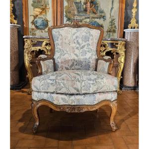 Bergère en Bois Naturel Epoque Louis XV