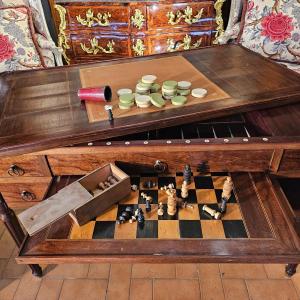Table à jeu dite  " Tric Trac" Epoque Louis XVI