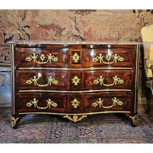 Louis Regency Period Arched Form Chest Of Drawers