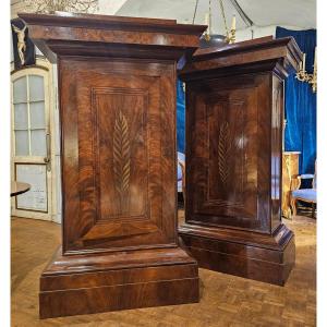 Pair Of Large Sheaths Concealing Cabinets Restoration Period