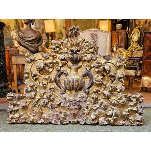 Carved Wood Pediment Louis XIV Period
