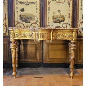 Console en Bois Doré Epoque Louis XVI
