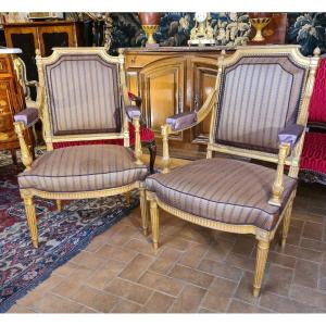 Paire de Fauteuils Epoque Louis XVI
