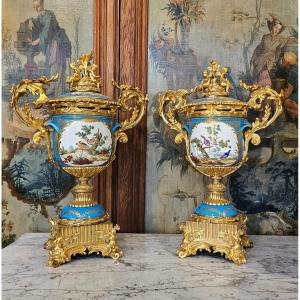 Pair Of Porcelain Vases From The Napoleon III Period
