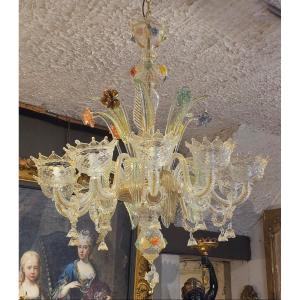 Venetian Glass Chandelier, Circa 1880